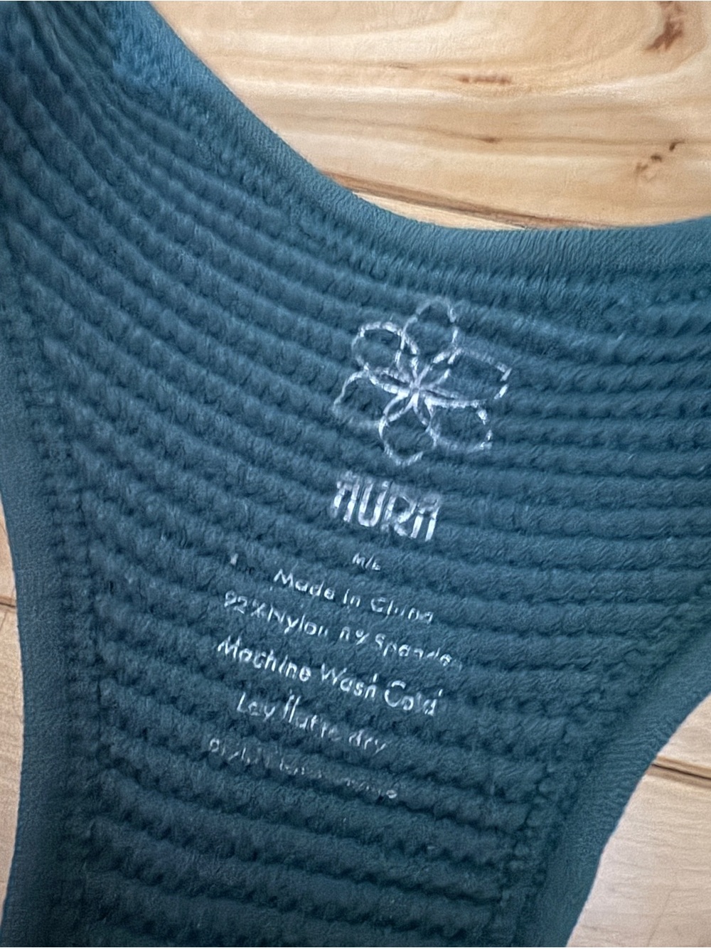 Snap-Front Ribbed Racerback Tank Top — Teal - Picture 3 of 4